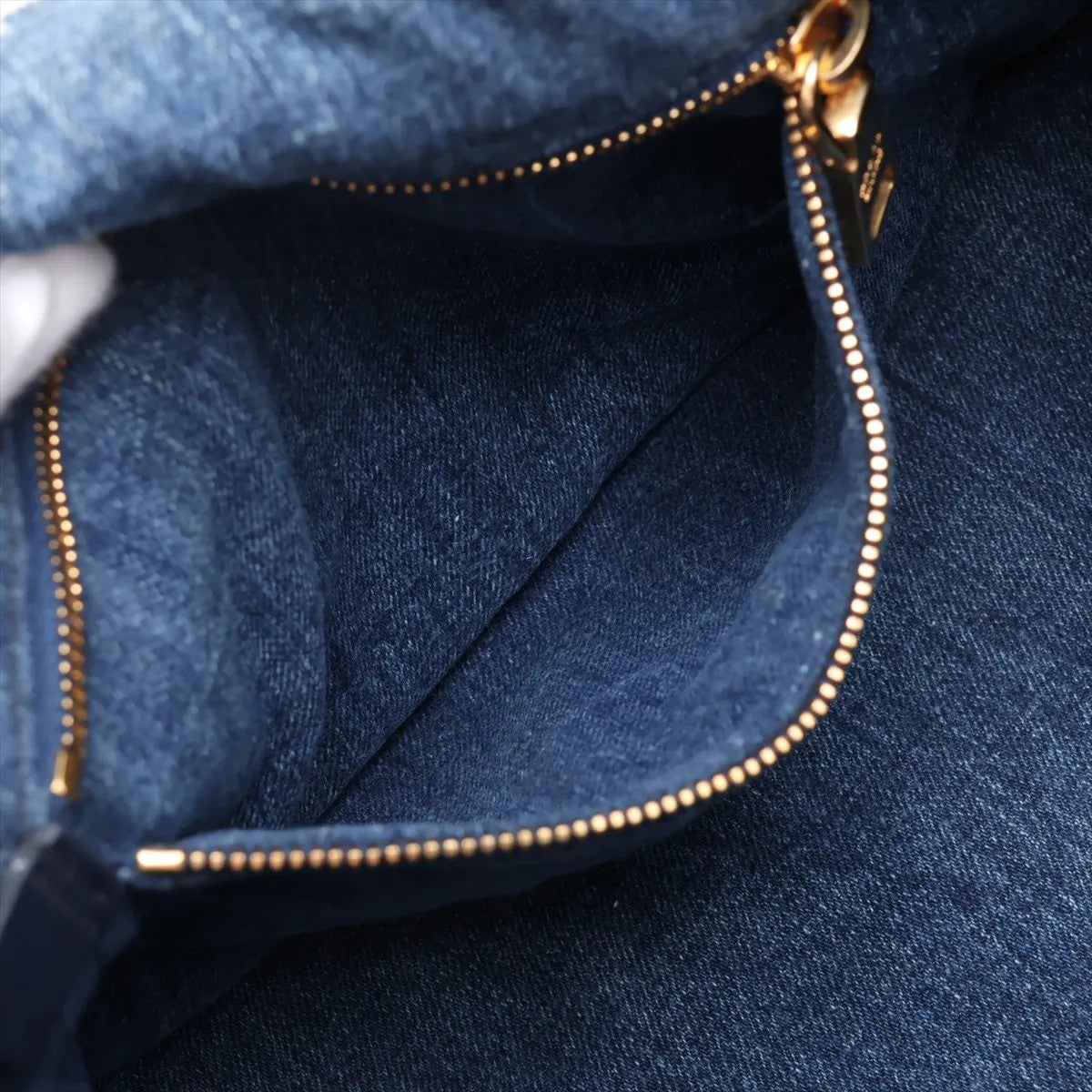 Prada Canapa Handbag Denim Blue