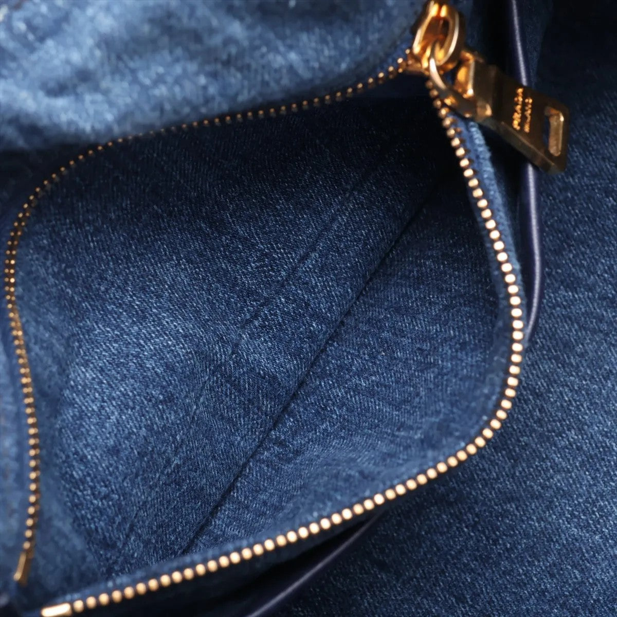 Prada Canapa Handbag Denim Blue