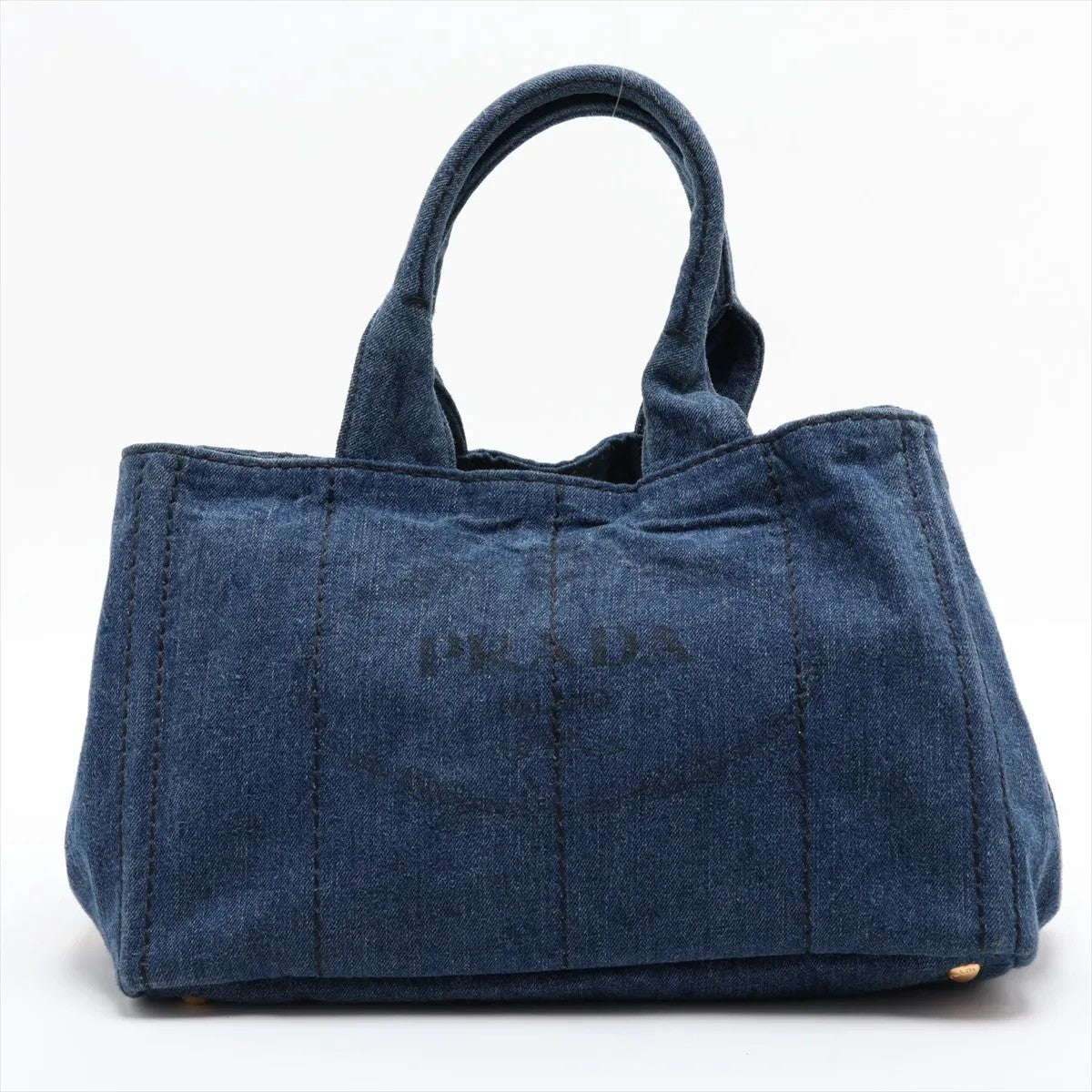 Prada Canapa Handbag Denim Blue
