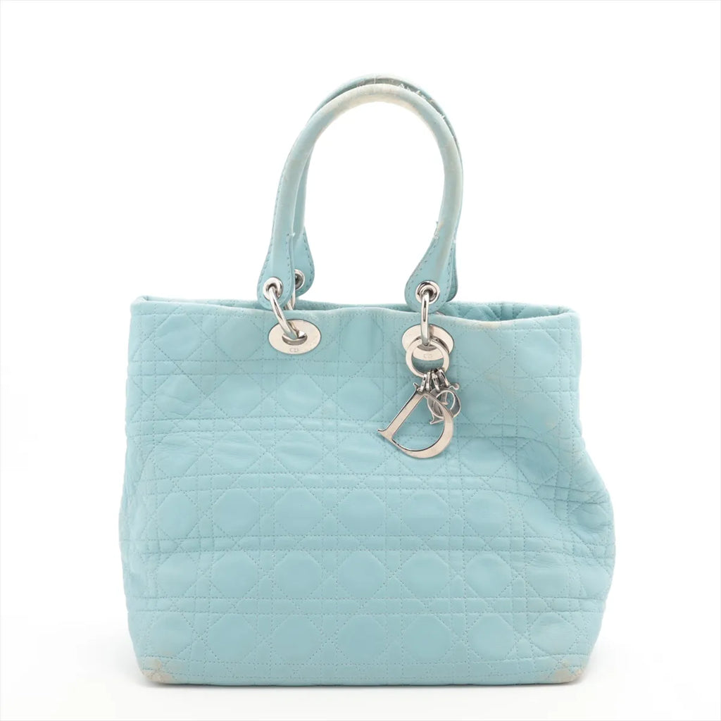 Christian Dior Lady Dior Tote – Powder Blue Cannage Leather