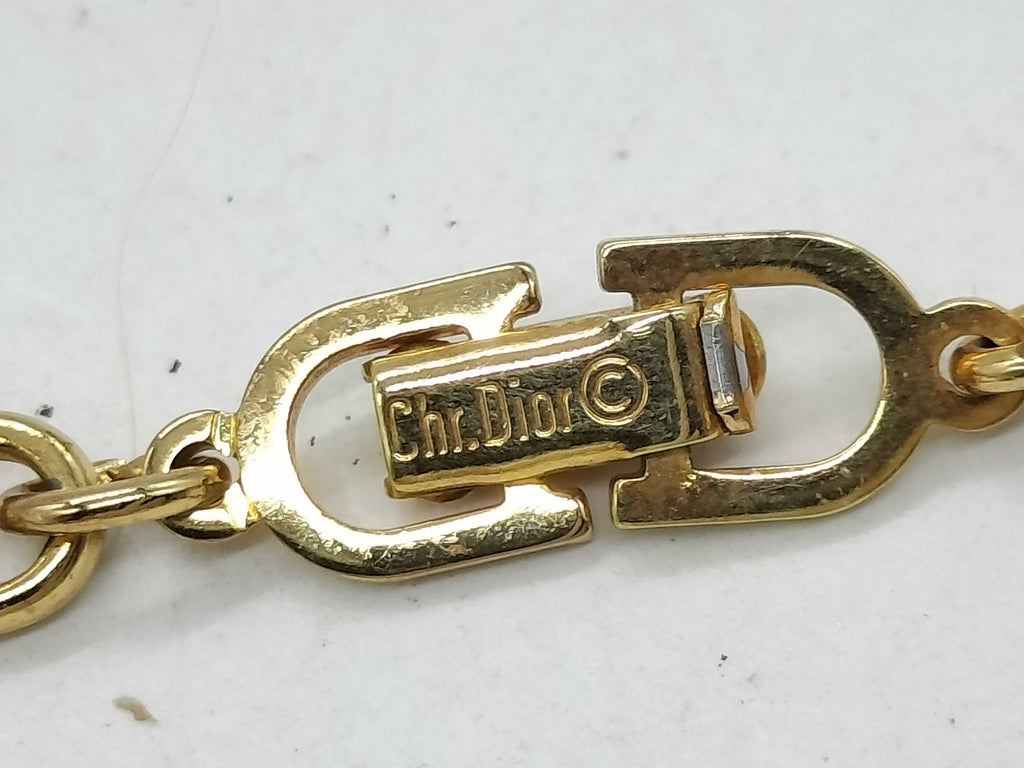 Christian Dior Gold-Tone CD Chain Bracelet