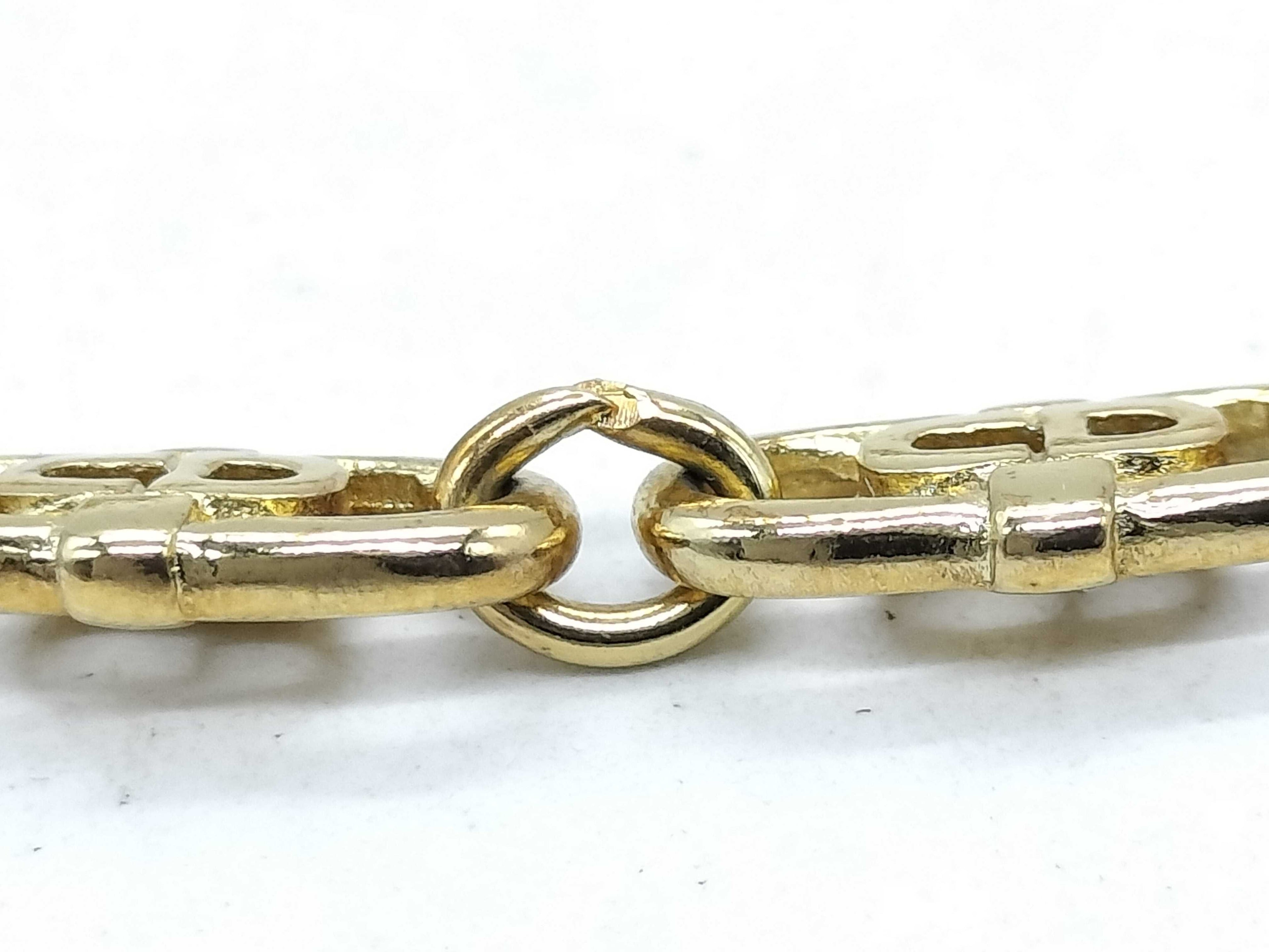 Christian Dior Gold-Tone CD Chain Bracelet