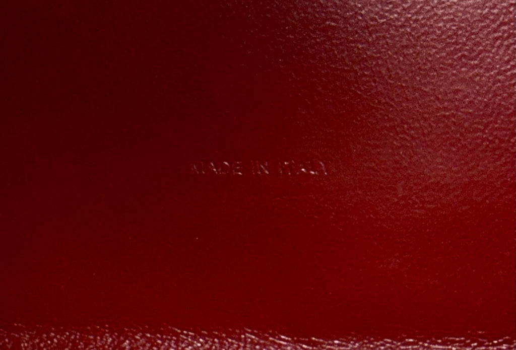 Cartier Must de Cartier Bordeaux Leather Envelope Clutch (with off-market chain)