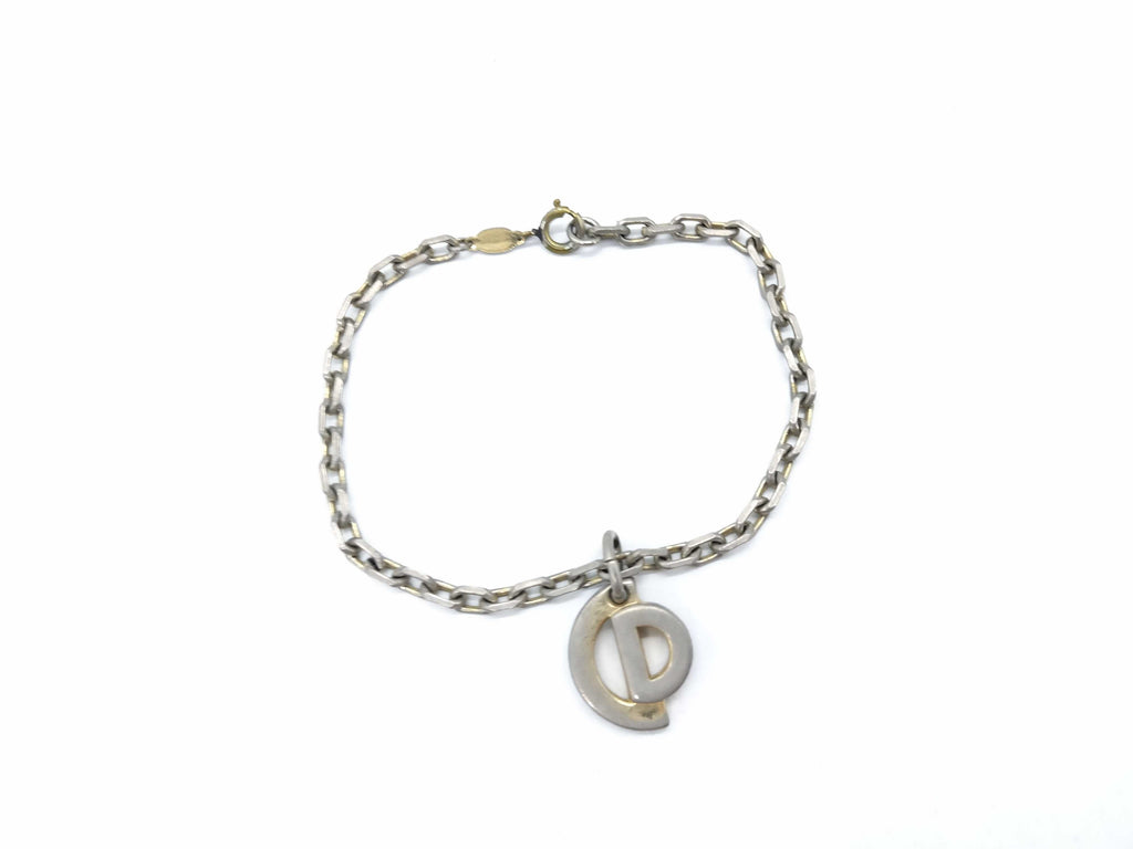 Vintage Christian Dior Logo Charm Bracelet