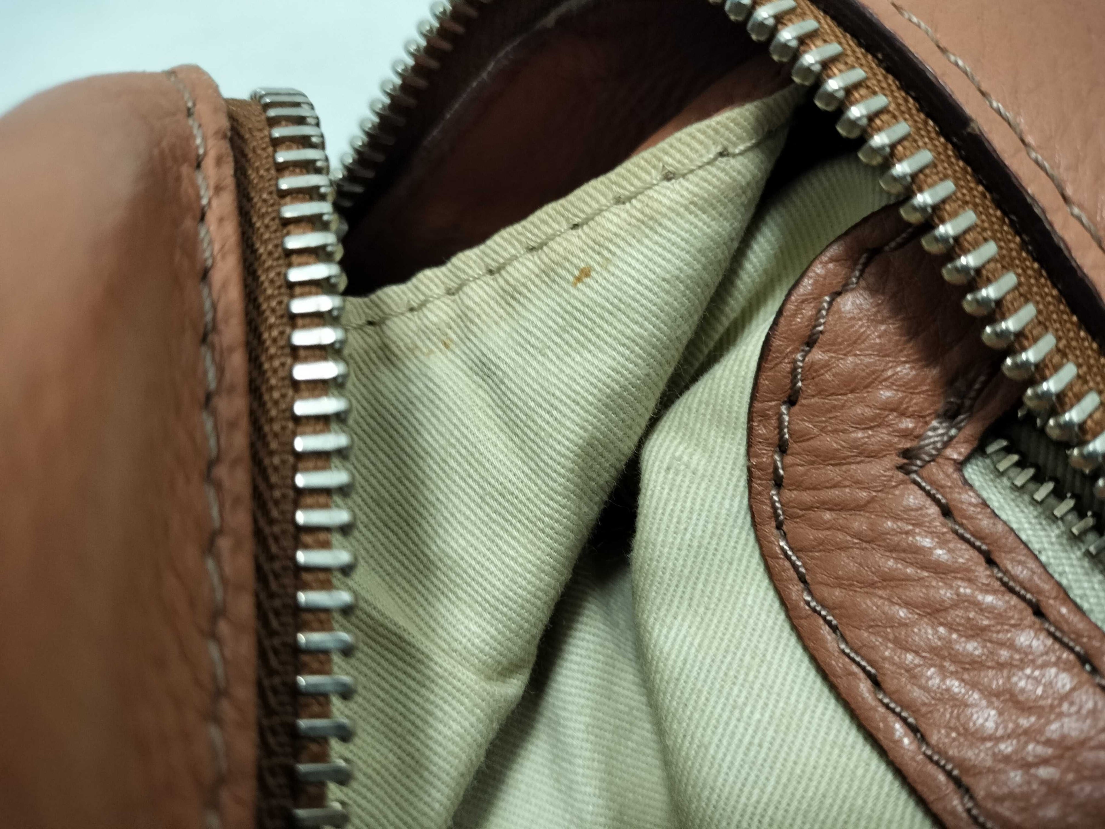 Chloé Paddington Lock Bag in Caramel Pebbled Leather
