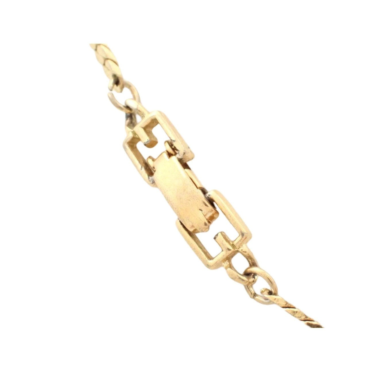 GIVENCHY Gold Rhinestone Infinity Necklace