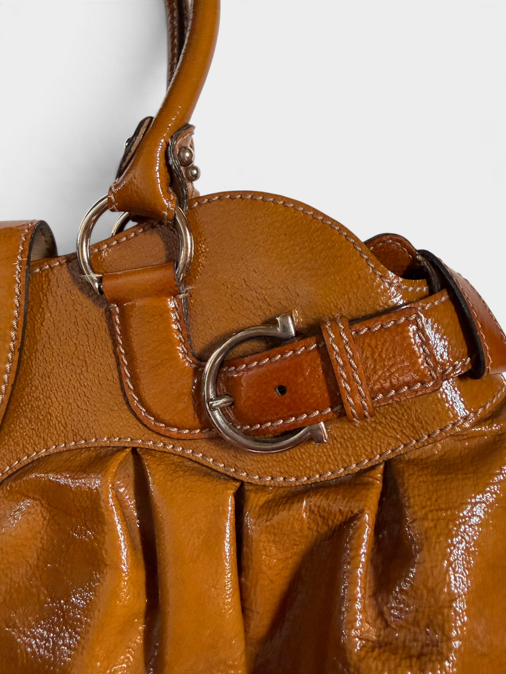 Ferragamo Marissa Patent Leather Handbag