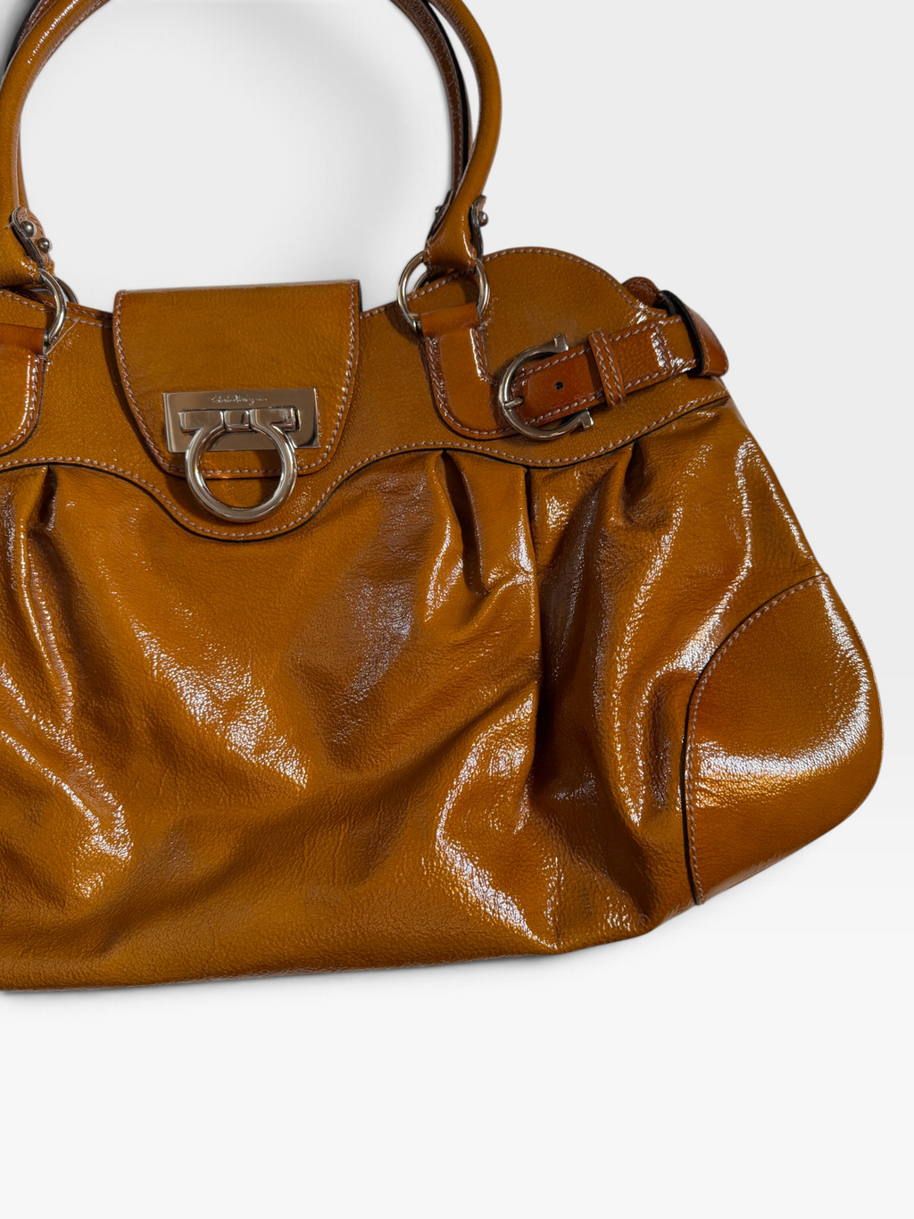 Ferragamo Marissa Patent Leather Handbag