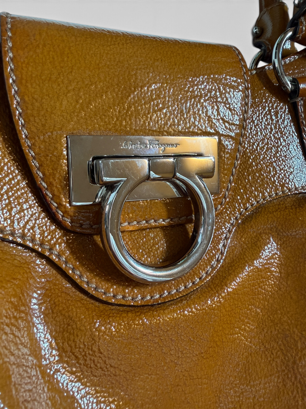 Ferragamo Marissa Patent Leather Handbag