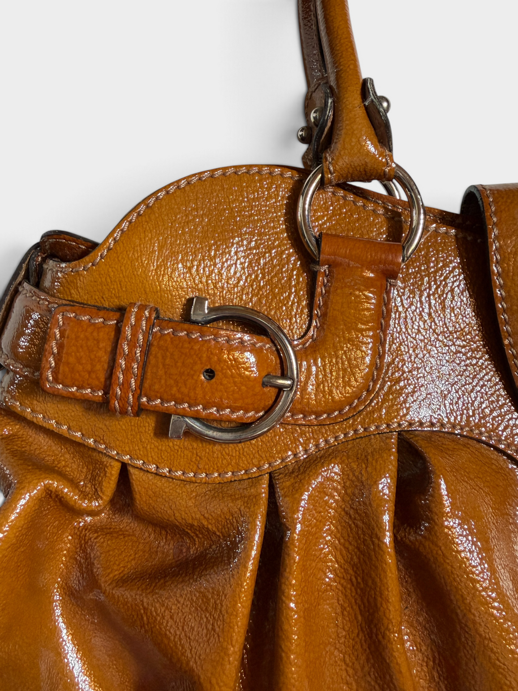 Ferragamo Marissa Patent Leather Handbag