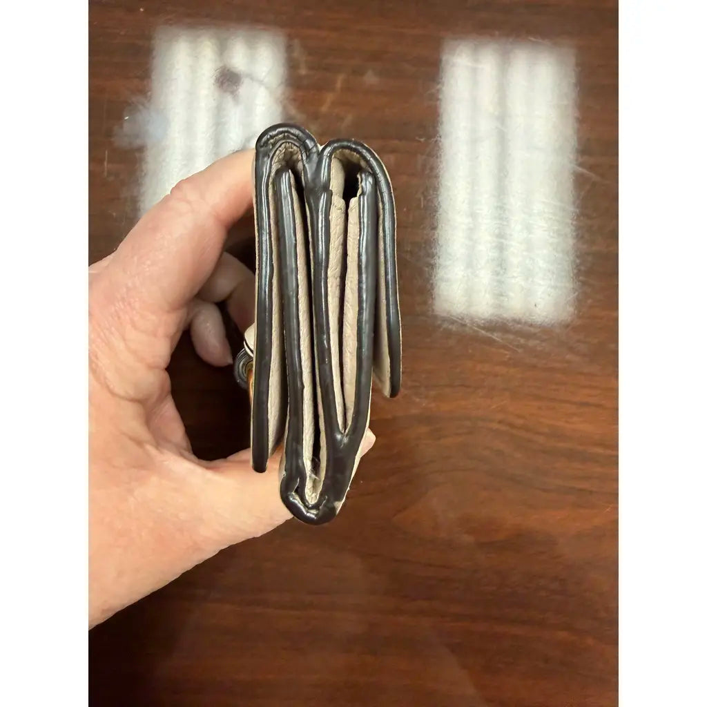 Chloé Alphabet Trifold Wallet in Cement Beige