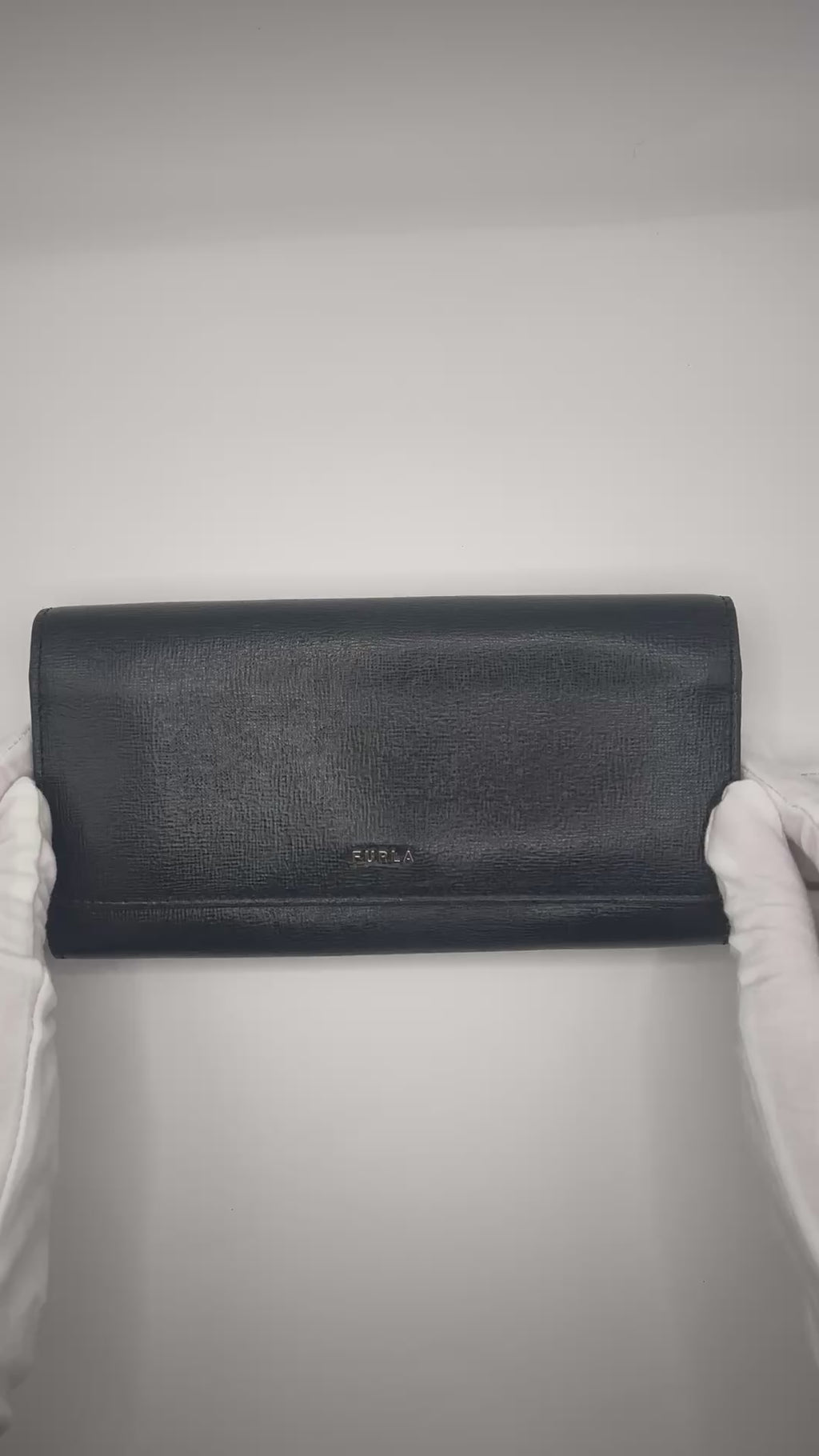 Furla Black Saffiano Leather Continental Wallet