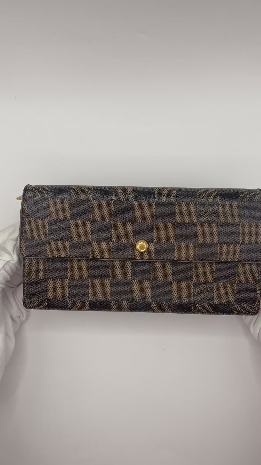 Louis Vuitton Damier Ebene Sarah Wallet