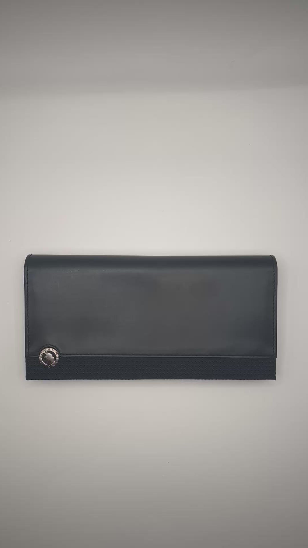 Hunting World Black Leather Continental Wallet