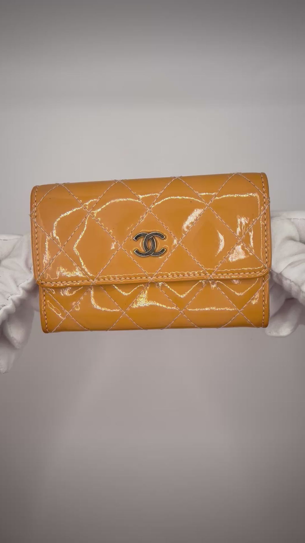 Chanel Matelassé Yellow Patent Leather Card Holder – 2010/2011 Collection