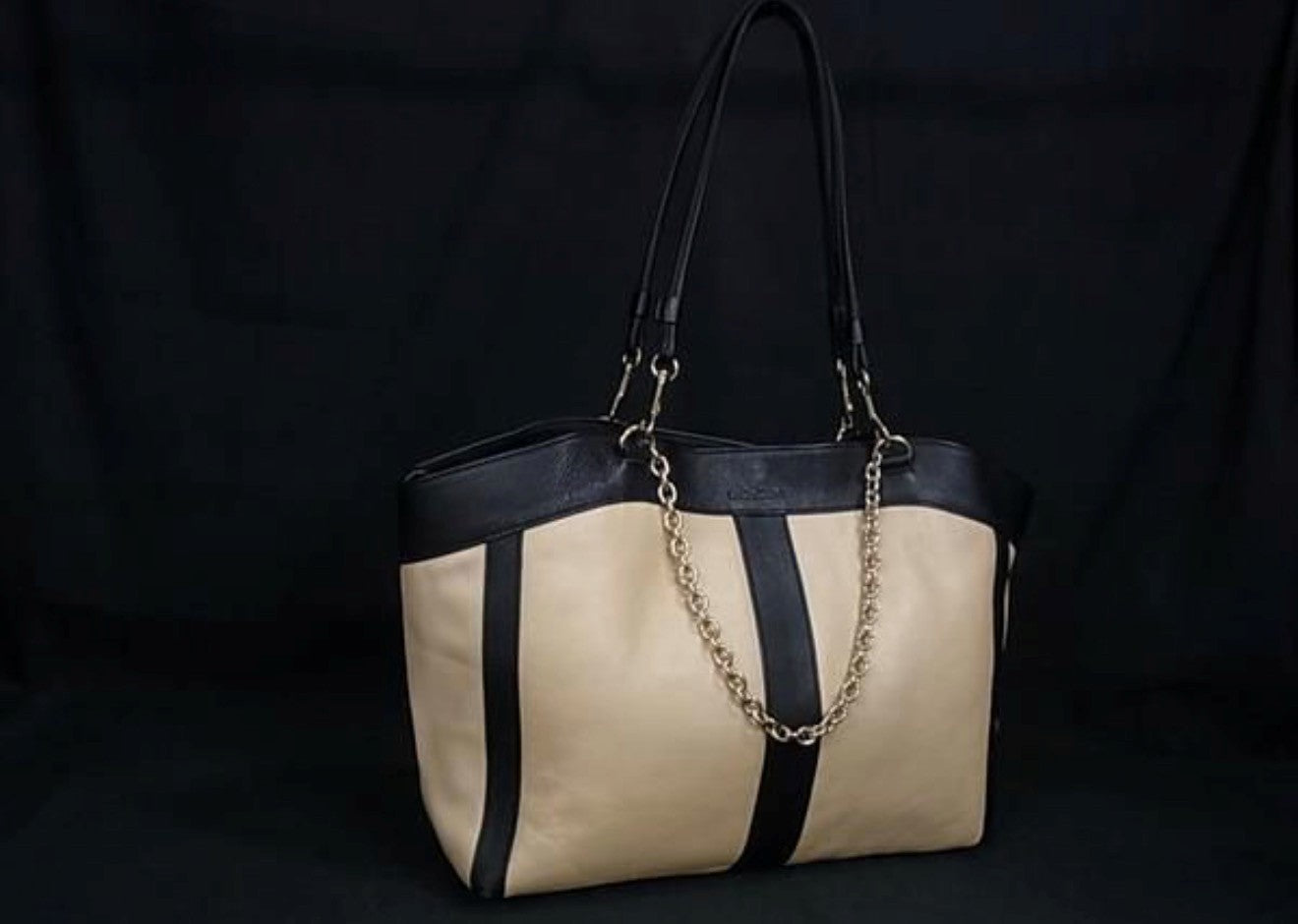 See by Chloe Two-Tone Leather Chain Tote